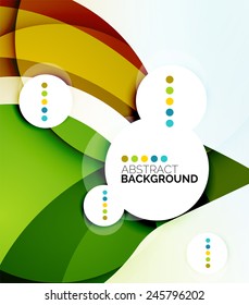 Colorful fresh modern abstract background of wave shapes