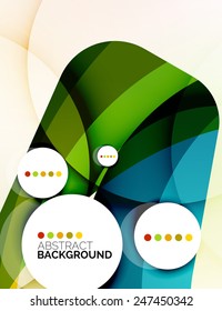 Colorful fresh modern abstract background of wave shapes