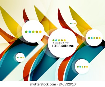 Colorful fresh modern abstract background of wave shapes