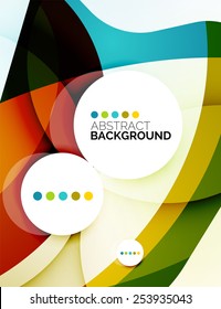 Colorful fresh modern abstract background of wave shapes