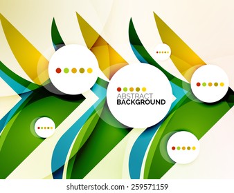 Colorful fresh modern abstract background of wave shapes
