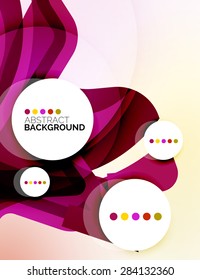 Colorful fresh modern abstract background of wave shapes