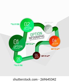 Colorful fresh sticker infographics. Line minimal design concept and sticky objects