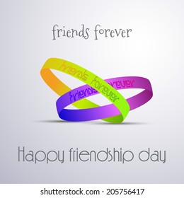 Colorful Friendship Bands Text Friends Forever Stock Vector (Royalty ...