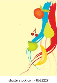 Colorful Fruit Background.
