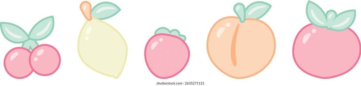 Colorful Fruit Gummy Illustration – Cute Candy Clipart  - This fun candy-themed artwork is perfect for children's designs, pajamas, branding, packaging, party invitations, and digital content.