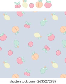 Colorful Fruit Gummy Repeat Pattern – Cute Candy Clipart  - Fun candy-themed artwork is perfect for children's designs, pajamas, branding, packaging, party invitations, and digital content.