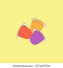 Colorful fruit jelly vector illustration. Childhood snacks