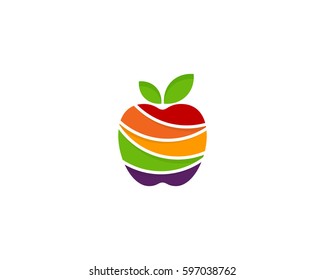 Colorful Fruit Logo Design Element