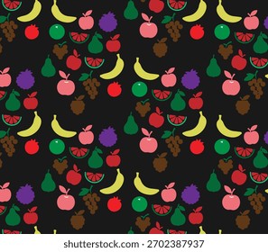 Farbiges Fruchtmuster, Vektordesign 