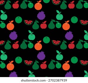 Projeto de vetor de padrão de fruta colorido 