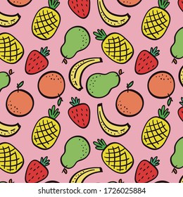 Colorful fruit pattern. Fruit background