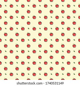 Patrón De Frutas Coloridas De Diseño Vector De Manzanas Frescas