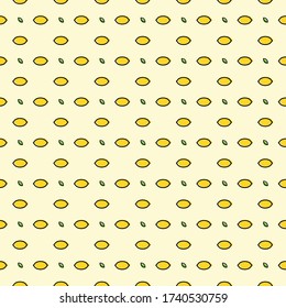 Colorful Fruit Pattern Of Fresh Lemon Vector Design