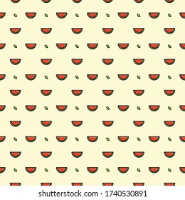 Patrón De Fruta Colorido Del Diseño Del Vector De La sandía Fresca