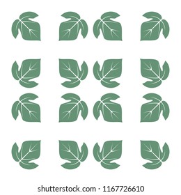 Colorful fruit pattern of vine leaf
