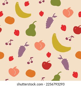 Colorful Fruit Seamless Repeating Pattern