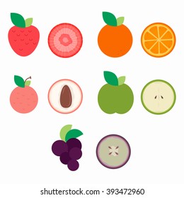 Colorful fruit slice