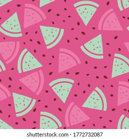 Colorful Fruit Slices Vector Seamless Pattern