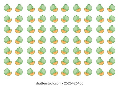 Colorful Fruits Pattern Vector Background