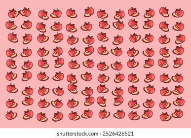 Colorful Fruits Pattern Vector Background