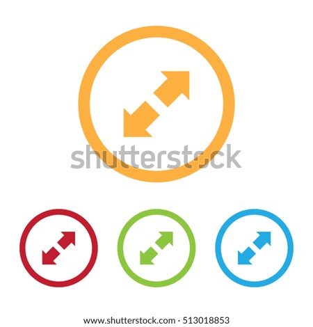 Colorful Full Screen Arrows Icons With Rings
