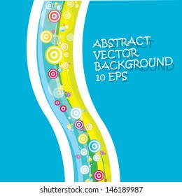 Colorful fun abstract background. Can be used for kids background / happy birthday postcard / fun posters / cover design and advertising.  Vector illustration.