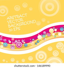 Colorful Fun Abstract Background. Can Be Used For Kids Background / Happy Birthday Postcard / Fun Posters / Cover Design And Advertising.  Vector Illustration.