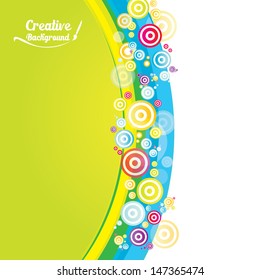 Colorful fun abstract background. Can be used for kids background / happy birthday postcard / fun posters / cover design and advertising. Vector illustration.