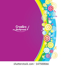 Colorful fun abstract background. Can be used for kids background / happy birthday postcard / fun posters / cover design and advertising. Vector illustration.