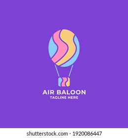 Colorful and fun air balloon logo