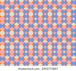 Colorful fun background. Stylish geometric seamless pattern.