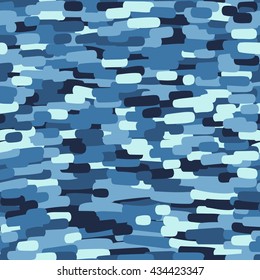 Colorful Fun Camouflage Seamless Pattern. Vector Texture with Bright Different Strokes. Modern Cute Background. Ready Swatch Included in File
