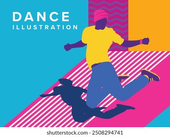 Colorful and Fun Dancer Illustration