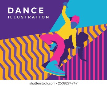 Colorful and Fun Dancer Illustration