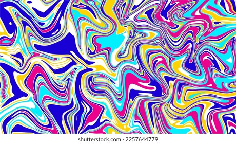 Colorful fun marble fluid abstract background. Modern liquid oil design template