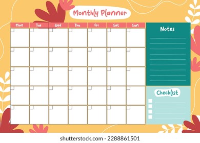 colorful fun montly planner for journaling