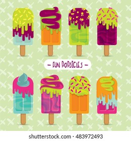 Colorful Fun Popsicles