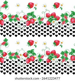 Colorful and fun seamless design with cute animals, stars, and hearts. Designed especially for children's and girly apparel, wallpaper, and digital use.