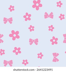 Colorful and fun seamless design with cute animals, stars, and hearts. Designed especially for children's and girly apparel, wallpaper, and digital use.