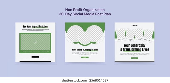 Colorful Fundraising Social Media Post Template, Charity Banner Design for Non-Profit Organizations