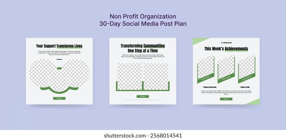 Colorful Fundraising Social Media Post Template, Charity Banner Design for Non-Profit Organizations