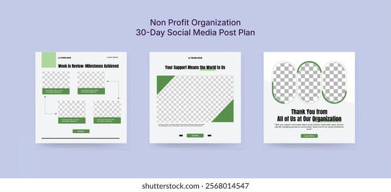 Colorful Fundraising Social Media Post Template, Charity Banner Design for Non-Profit Organizations