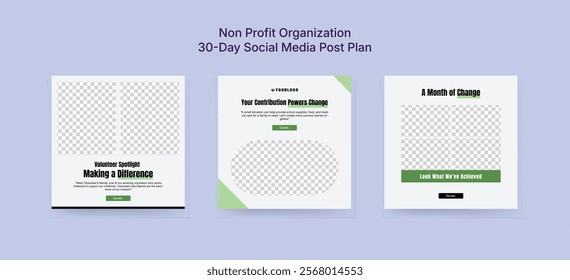 Colorful Fundraising Social Media Post Template, Charity Banner Design for Non-Profit Organizations