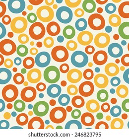 Colorful funky bubble background. Vector graphic template.