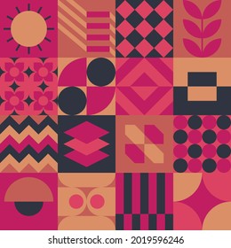 bunter Neo Geometrie Muster Design. nahtlose coole Musterkollektion