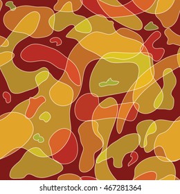 Colorful funny camouflage seamless pattern with abstract vector background with colored spots. 
