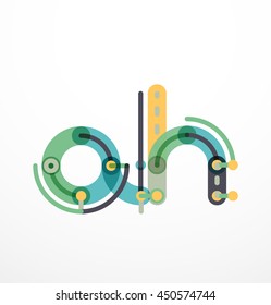 Colorful funny cartoon letter icon. Business logo design