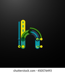 Colorful funny cartoon letter icon. Business logo design