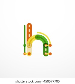 Colorful funny cartoon letter icon. Business logo design
